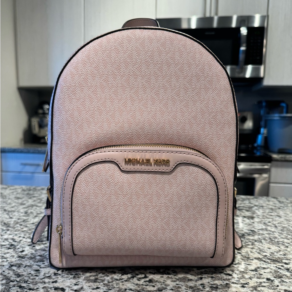 Michael Kors Medium Jaycee Backpack-Powder Blush